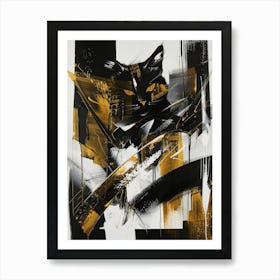 Cat In Black And Gold Poster