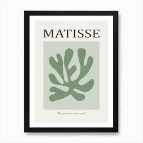 Inspired by Matisse - Green Flower 03 Art Print