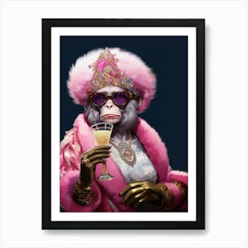 Cropped Female Monkey Having A Art Print