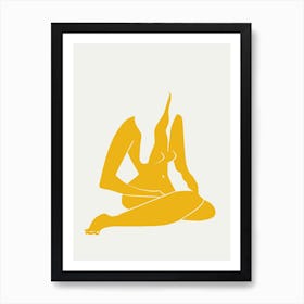 Long Hair In Nude Art Print