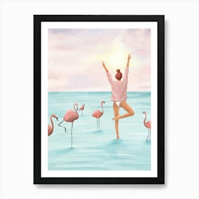 Big Flamingo Art Print