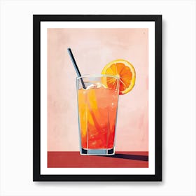 Orange Margarita, Minimalism Art Print