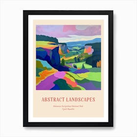 Colourful Abstract Bohemian Switzerland National Park Czech Republic 1 Poster Art Print