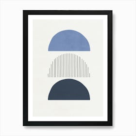 Blue And White Art Print