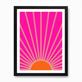 Sunshine Hot Pink And Orange Art Print