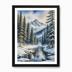 Beautiful Winter Landscape 1 Art Print