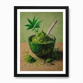 Green Weed Art Print