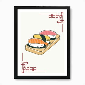 Sushi Vector Illustration Art Print