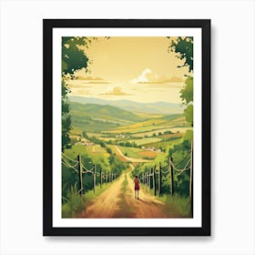 Camino De Santiago Spain 2 Vintage Travel Illustration Art Print