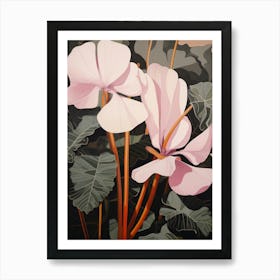 Flower Illustration Cyclamen 1 Art Print