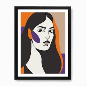 Abstract Portrait Of A Woman 64 Art Print