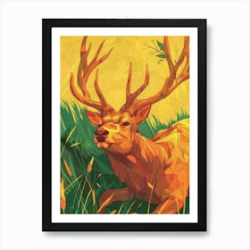 Deer Painting 4 Art Print