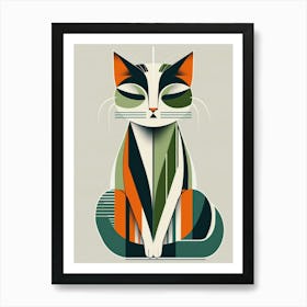 Cat Meditating Art Print