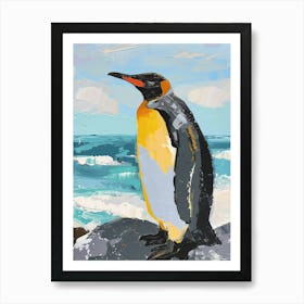 King Penguin St Kilda Breakwater Colour Block Painting 1 Art Print