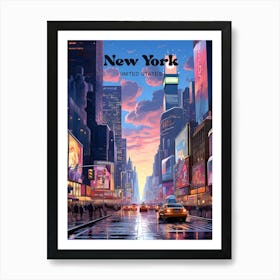 New York United States Borough Modern Travel Art Art Print