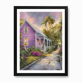 Key West Cottage Art Print