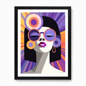 Woman With Sunglasses Bauhaus Art Print