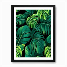 Tropical Leaf Pattern Art Print