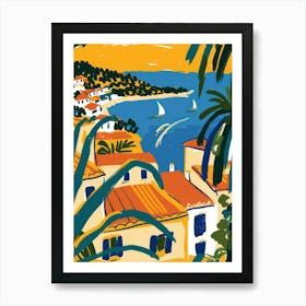 Travel Poster Happy Places Santander 1 Art Print