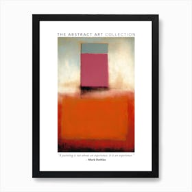 Orange Tones Abstract Rothko Quote 4 Exhibition Poster Art Print