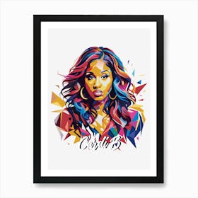 Cardi B 02 Portrait Music WPAP Pop Art Art Print