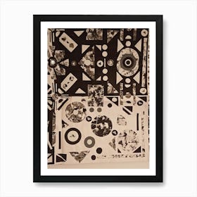 Black And White Abstract Painting Art Print