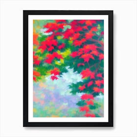 Japanese Maple tree Abstract Block Colour Art Print