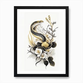 Hognose Snake Gold And Black Art Print