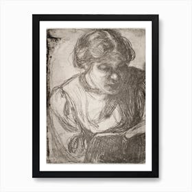 Girl Reading (Hilda Tamminen) (1909), Pekka Halonen Art Print