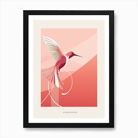 Minimalist Hummingbird 2 Bird Poster Art Print