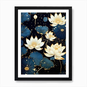 Lotus Flower Wallpaper Art Print