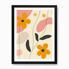 Abstract Flowers 53 Art Print