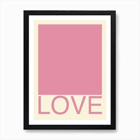 Love Wall Art Pink Print Love Art Print