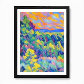 Largetooth Aspen 1 tree Abstract Block Colour Art Print