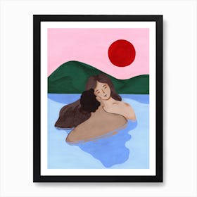 Lake Lovers Art Print