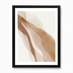 Neutral Beige Abstract Art Art Print