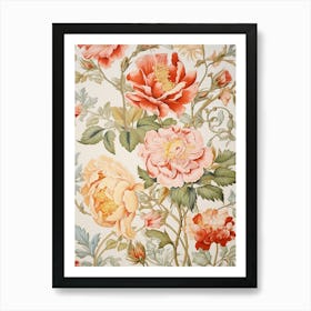 Floral Wallpaper 134 Art Print