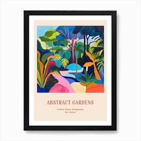 Colourful Gardens Auckland Domain Wintergardens 4 Red Poster Art Print