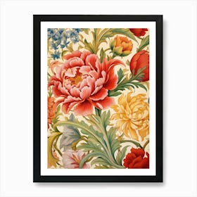 Floral Wallpaper 11 Art Print