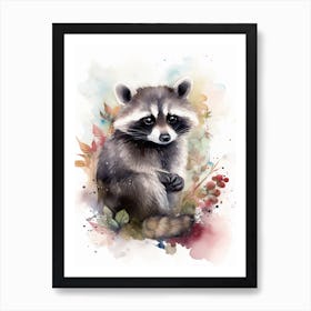 A Chiriqui Raccoon Watercolour Illustration Storybook 2 Art Print