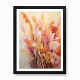 Fall Flower Painting Fountain Grass 1 Art Print