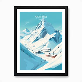 Poster Of Val D Isere   France, Ski Resort Illustration 1 Art Print