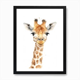 Baby Giraffe Watercolour Nursery 10 Art Print
