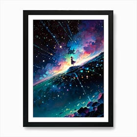 Girl In The Sky 3 Art Print