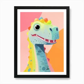 Colourful Dinosaur Edmontosaurus 2 Art Print