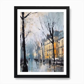 Winter City Park Painting Luxembourg Gardens Paris 1 Art Print