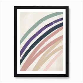 Abstracto Rainbow Pastels Art Print