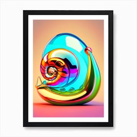 Glass Snail  Pop Art Art Print