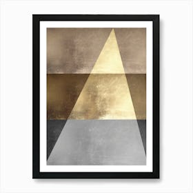 Geometric art with gold 6 Art Print