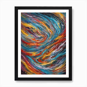 Abstract Swirl Painting 1 Art Print